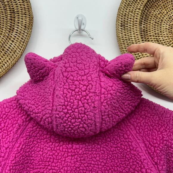 Columbia Pink Sherpa Fleece Hooded Snowsuit One Piece Baby Girls 18-24 Months - Picture 5 of 6
